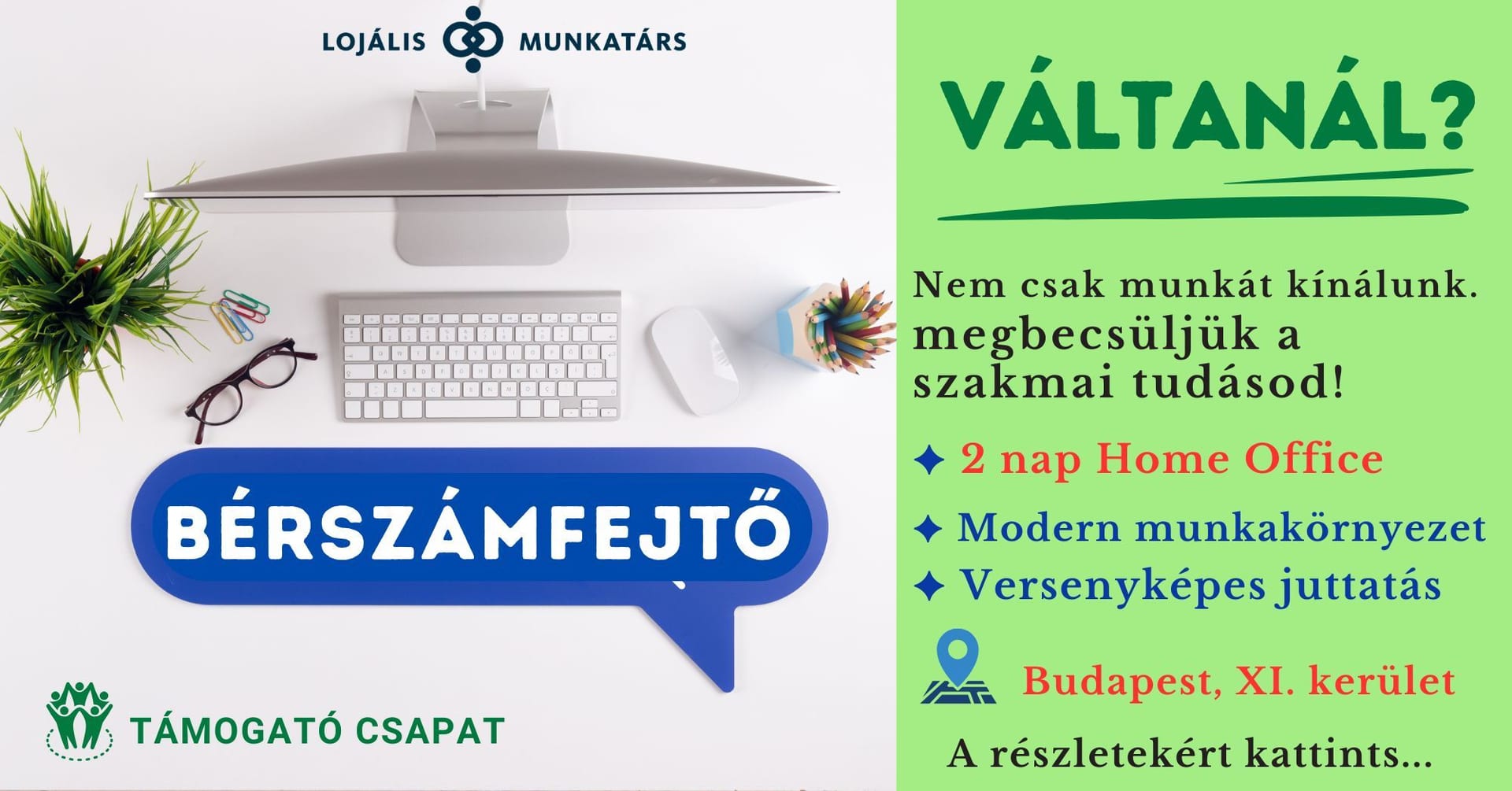 BÉRSZÁMFEJTŐ MUNKATÁRSAT KERESÜNK Munkavégzés helye: Budapest XI. kerület